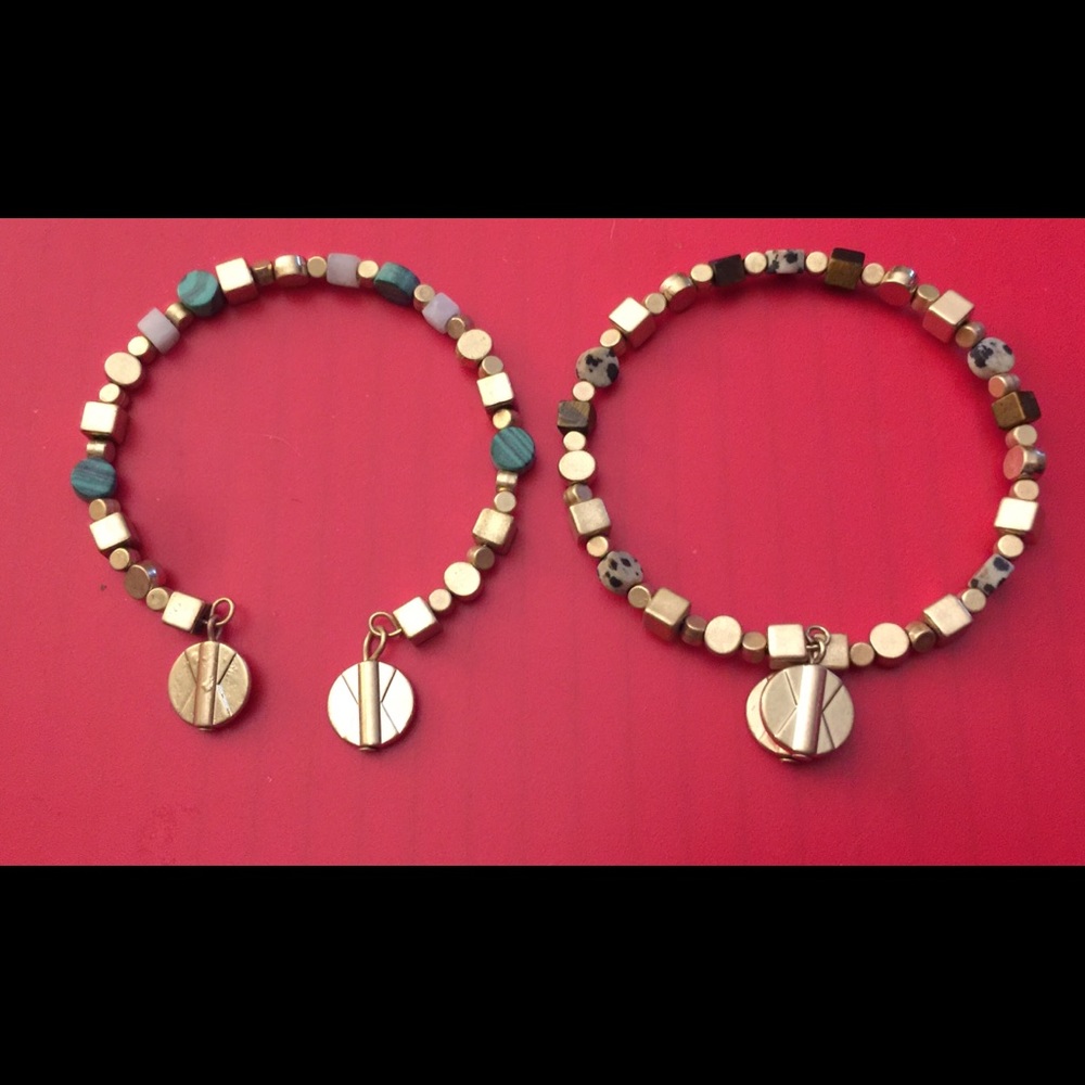 Kardashian Kollection Wire Wrapped Gold Bracelets